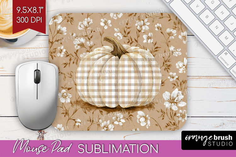Autumn Pumpkin Mouse Pad Sublimation - Fall Pumpkin, PNG