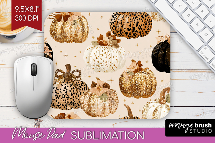 Autumn Pumpkin Mouse Pad Sublimation - Fall Pumpkin, PNG