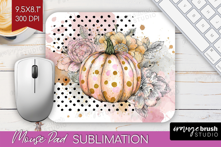 Autumn Pumpkin Mouse Pad Sublimation - Fall Pumpkin, PNG
