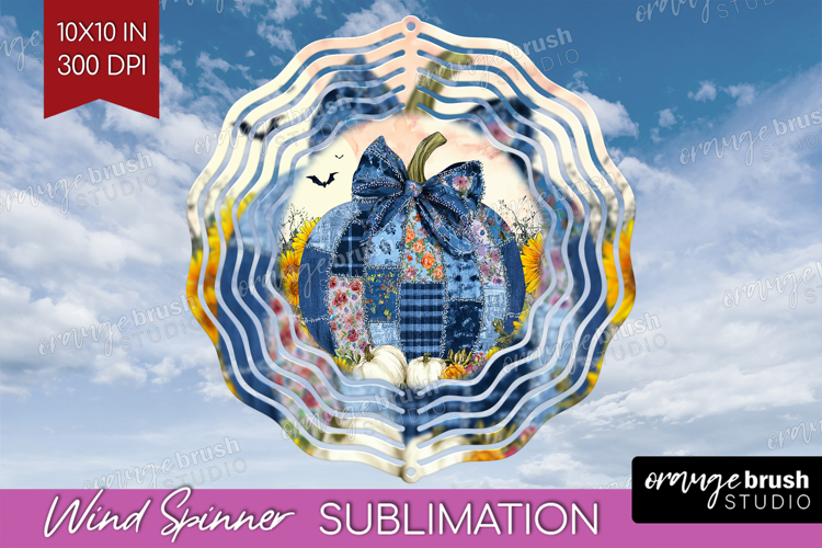 Autumn Pumpkin Wind Spinner Sublimation PNG - Fall Pumpkin,