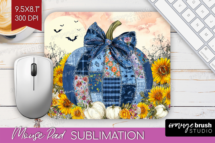 Autumn Pumpkin Mouse Pad Sublimation - Fall Pumpkin, PNG