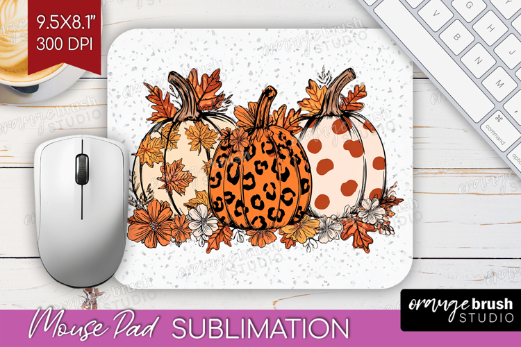 Autumn Pumpkin Mouse Pad Sublimation - Fall Pumpkin, PNG