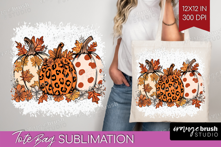 Autumn Pumpkin Tote Bag - Fall Pumpkin, Tote Bag PNG