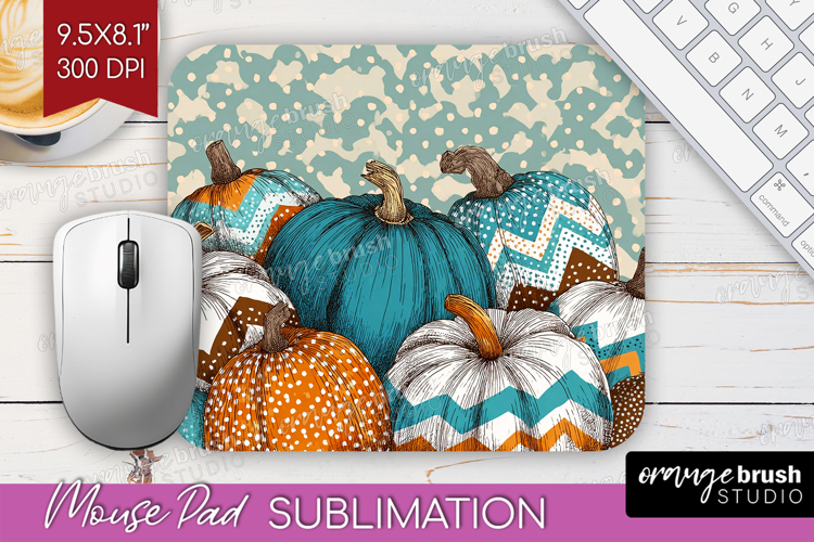 Autumn Pumpkin Mouse Pad Sublimation - Fall Pumpkin, PNG