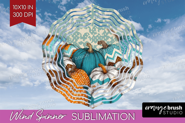 Autumn Pumpkin Wind Spinner Sublimation PNG - Fall Pumpkin,