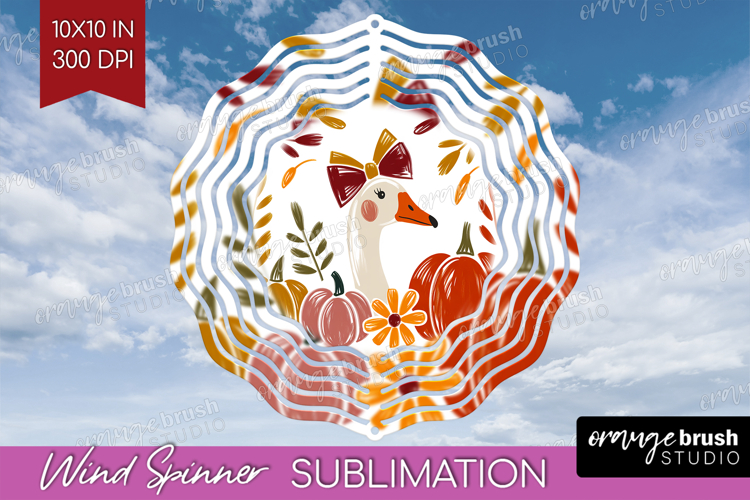 Autumn Pumpkin Wind Spinner Sublimation PNG - Fall Pumpkin,