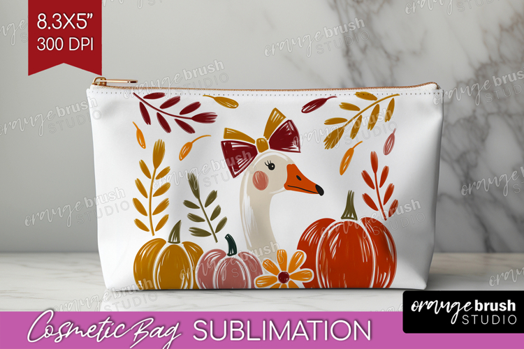 Autumn Pumpkin Cosmetic Bag - Fall Pumpkin, Makeup Bag PNG