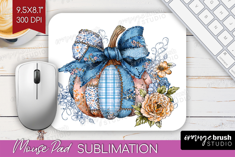 Autumn Pumpkin Mouse Pad Sublimation - Fall Pumpkin, PNG