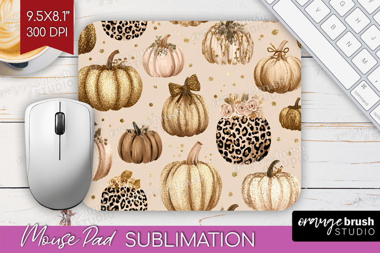 Autumn Pumpkin Mouse Pad Sublimation - Fall Pumpkin, PNG
