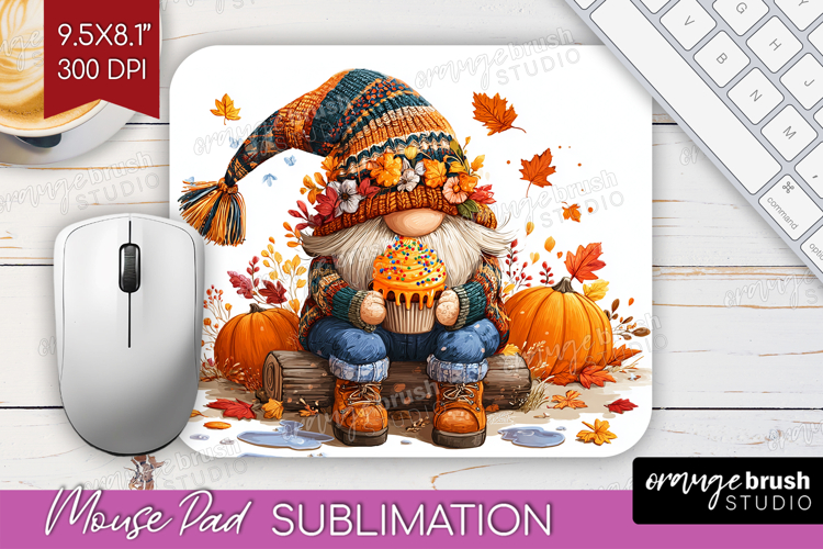 Autumn Pumpkin Mouse Pad Sublimation - Fall Pumpkin, PNG