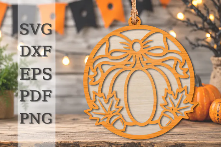 Autumn Pumpkin Bell Laser Cut SVG
