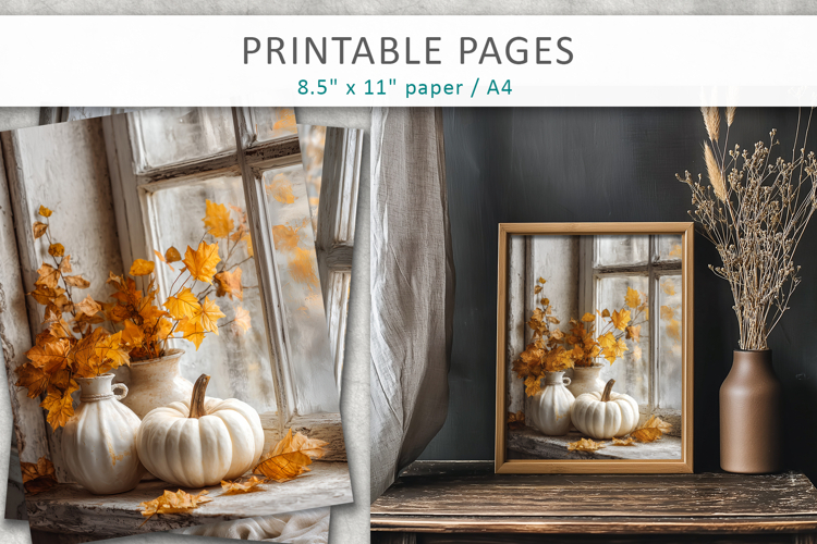autumn junk journal pages, pumpkin paper