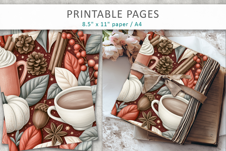 Autumn Journal Pages, Scrapbook Pages