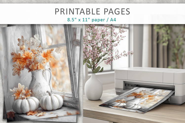vintage autumn printables, junk journal papers
