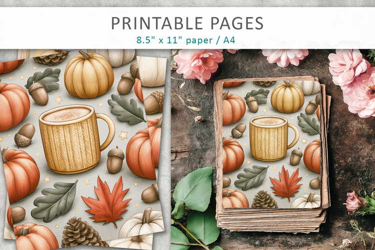 Autumn Journal Pages, Fall Paper Crafts