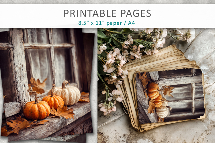 halloween printable pages, junk journal