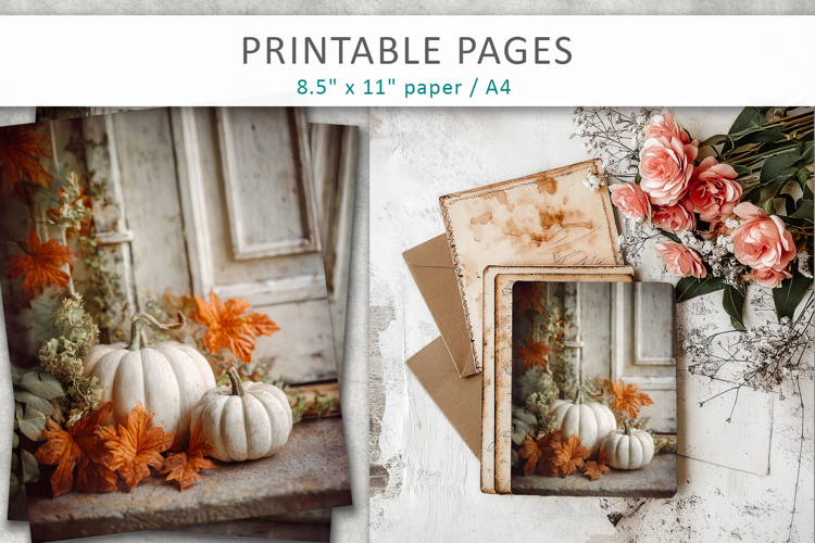 halloween printable pages, fall scrapbooking papers