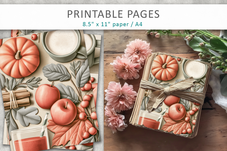 Autumn Journal Pages, digital papers