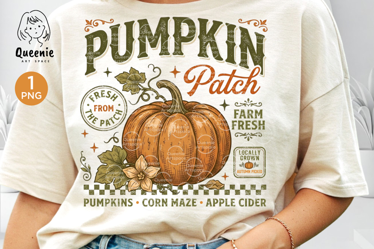 Vintage Farm Fresh Autumn Pumpkin Patch