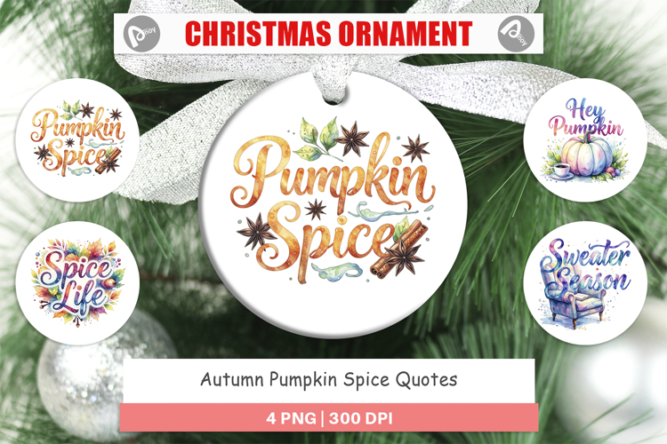 Autumn Pumpkin Spice Quotes Ornament
