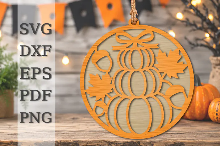 Autumn Pumpkin Stack Laser Cut SVG