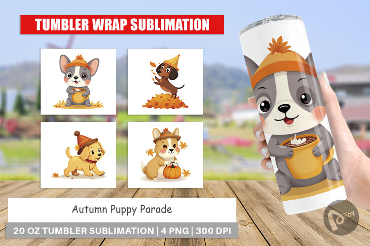Tumbler Autumn Puppy Parade example image 1