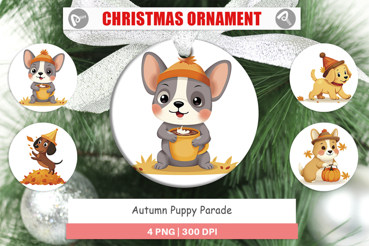 Ornament Autumn Puppy Parade