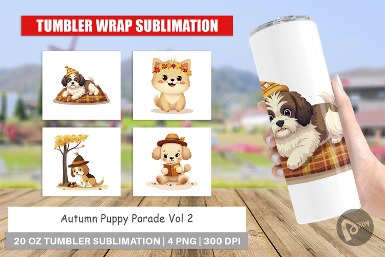 Tumbler Autumn Puppy Parade