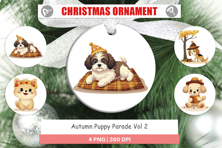 Ornament Autumn Puppy Parade