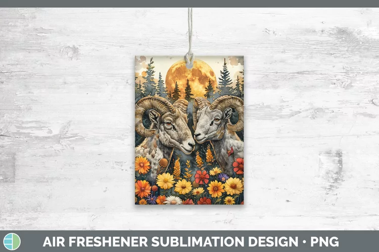 Autumn Ram Air Freshener Sublimation Car Freshener Designs