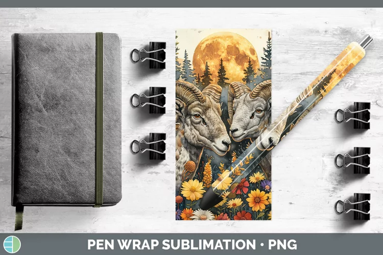 Autumn Ram Pen Wrap Sublimation Epoxy Pen Designs