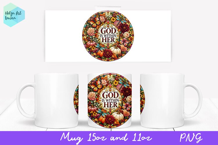 Religious quotes Mug Sublimation 11OZ and 15OZ example image 1