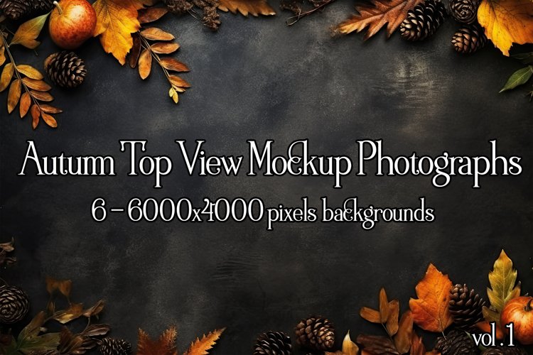 Autumn Mockups, Fall Season Top View Mockup Photographs