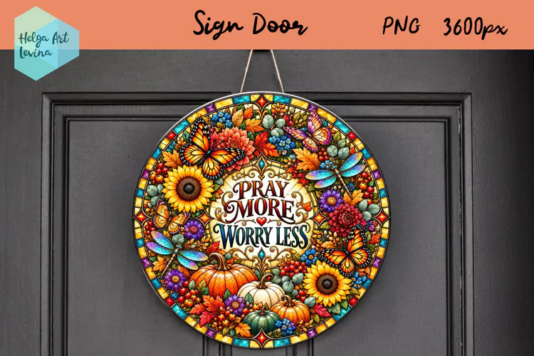 Religious quotes, Round Sign Door, Autumn PNG