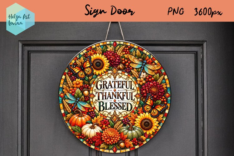 Religious quotes, Round Sign Door, Autumn PNG example image 1