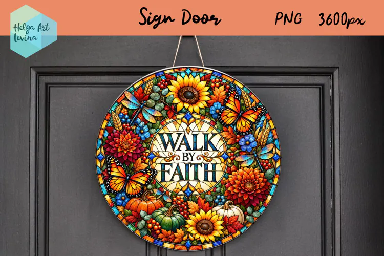 Religious quotes, Round Sign Door, Autumn PNG