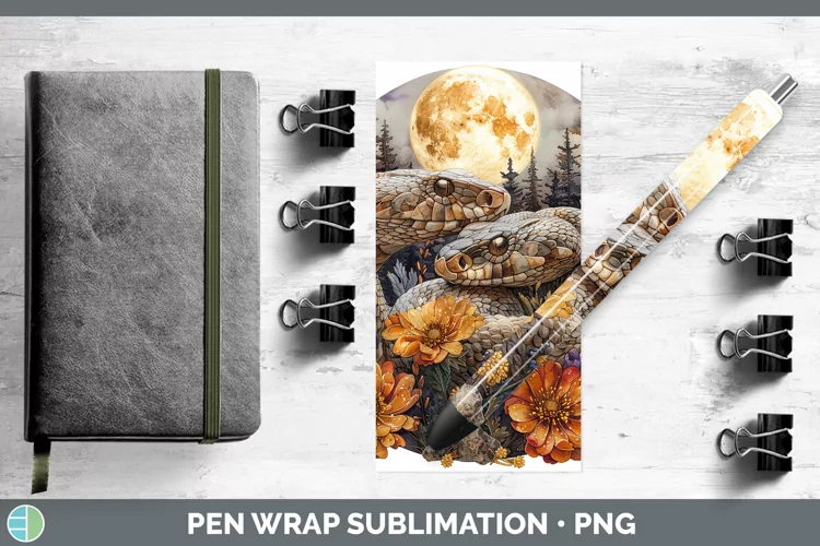 Autumn Snake Pen Wrap Sublimation Epoxy Pen Designs