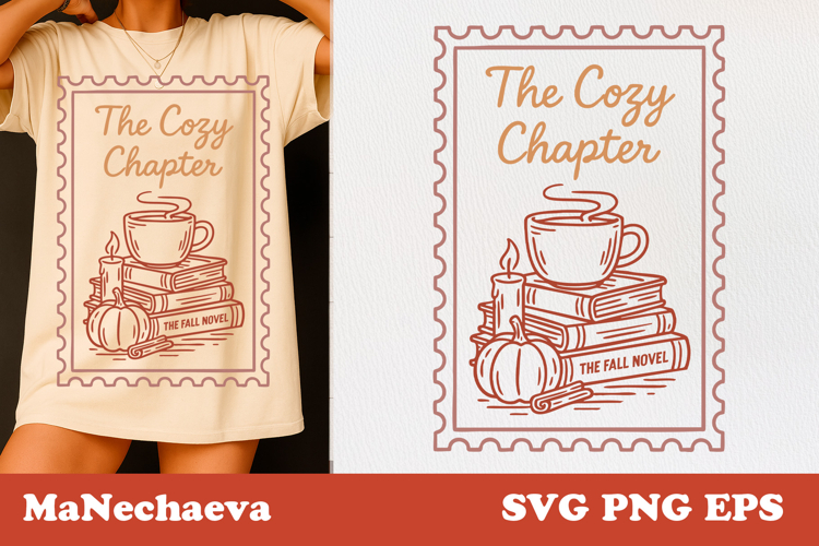 Vintage Fall Stamps SVG | Cozy Chapter Autumn Clipart