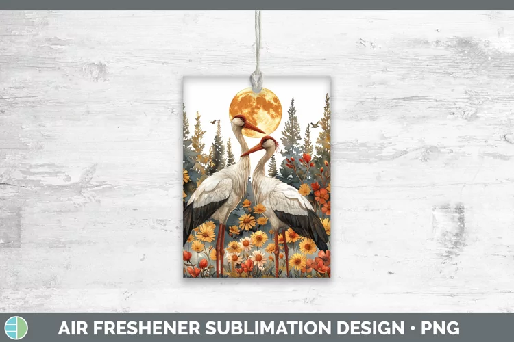 Autumn Stork Air Freshener Sublimation Car Freshener Designs