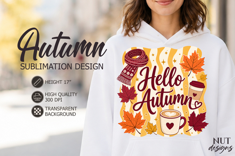 Hello Autumn Sublimation Cozy autumn shirt Coquette