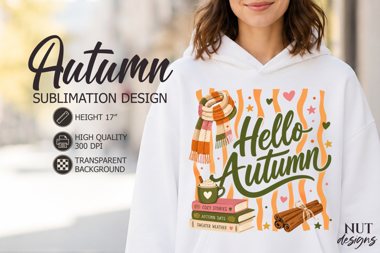 Hello Autumn Sublimation Cozy Fall shirt Coquette