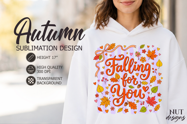 Falling For You Autumn Sublimation Cozy Fall shirt Coquette