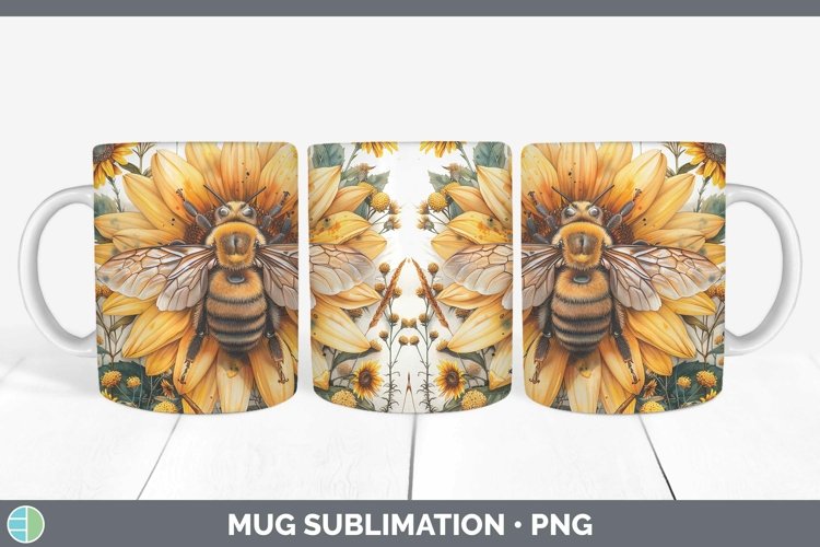 GorgeousAutumn Sunflowers Mug Wrap design.