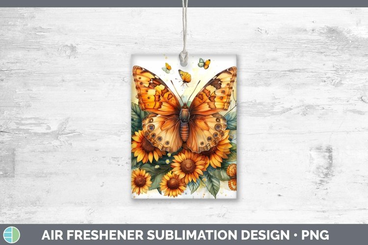 Autumn Sunflowers Butterfly Air Freshener Sublimation Car Fr