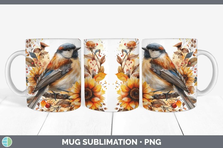 GorgeousAutumn Sunflowers Mug Wrap design.