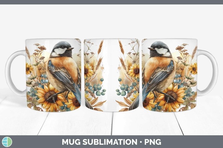 GorgeousAutumn Sunflowers Mug Wrap design.