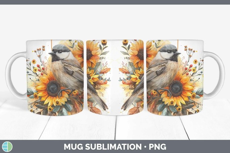 GorgeousAutumn Sunflowers Mug Wrap design.