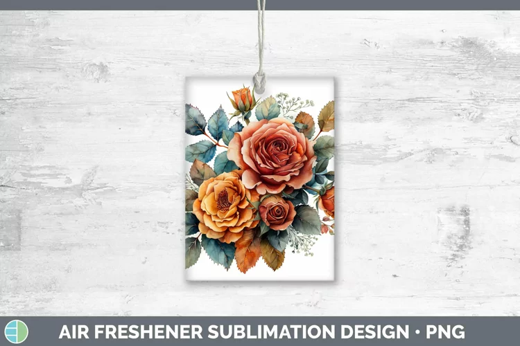 Autumn Sunflowers Rose Air Freshener Sublimation Car Freshen