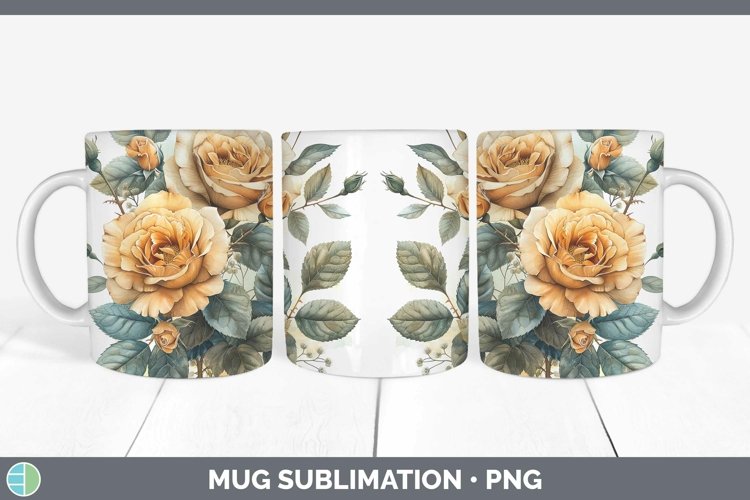 GorgeousAutumn Sunflowers Mug Wrap design.