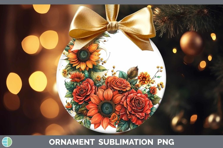GorgeousAutumn Sunflowers Ornament design.
